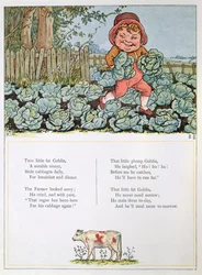 Ein Kobold stiehlt Kohl, Illustration zu einem Gedicht aus 